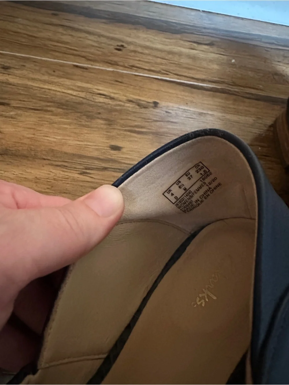 Clarks Navy Slip-On Textured Loafers